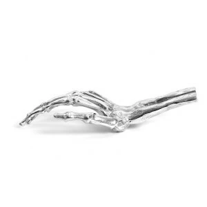 Статуэтка декоративная алюминиевая 9,5х24 см серебряная Wunderkammer Skeleton Hand SELETTI  00-3883240 Серебро