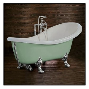 Ванна Akcjum Rectime 160 WR-03-01-Ch-A овальная салатовая с хромированными ножками