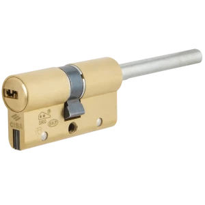 Цилиндр Cisa Astral S ОА3S7-91.00, 40x10x25 мм, ключ/шток, цвет латунь, без вертушки