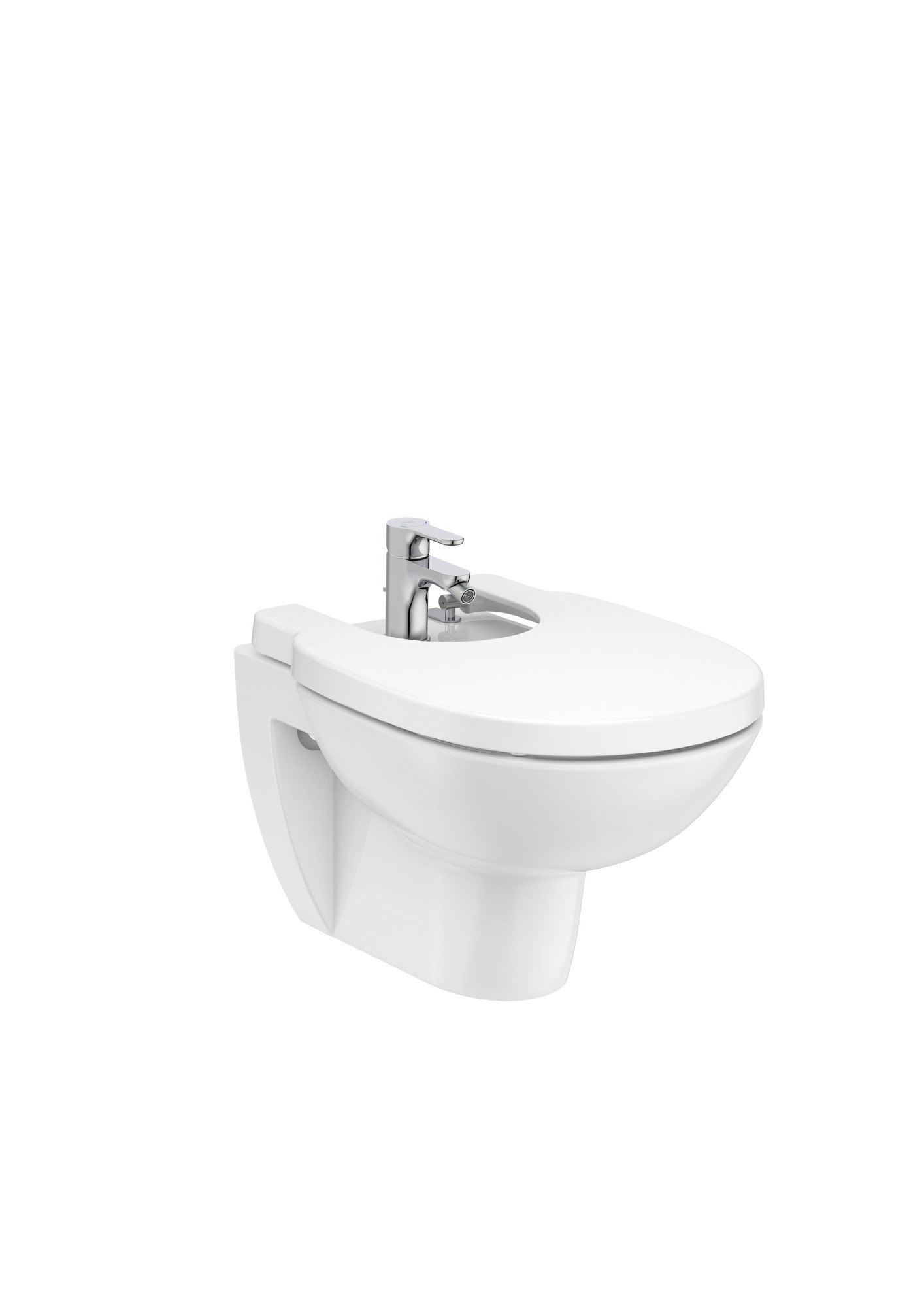 AZ35799000 ROUND - Подвесное биде Supralit® с мягкой крышкой ROCA Debba 