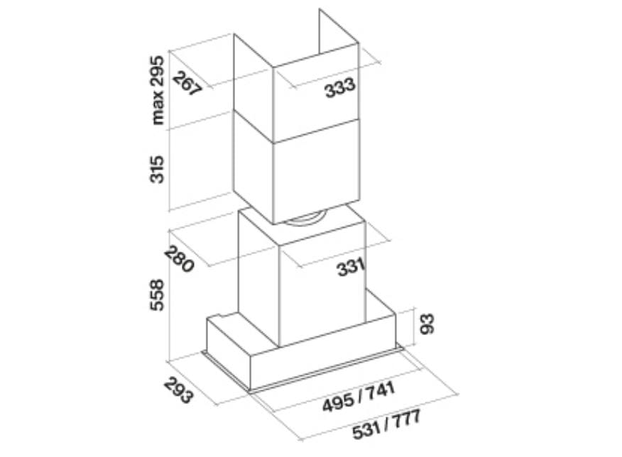 Вытяжка из нержавеющей стали Falmec дизайн ARCH-00119485 - Вид №3
