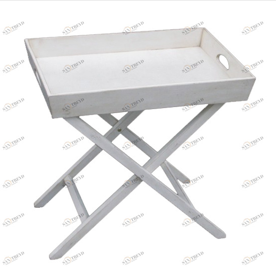 Столик сервировочный складной белый Mobilier de Maison ДОМАШНЯЯ ОБСТАНОВКА MOBILIER DE MAISON 017236 Белый Santreyd 