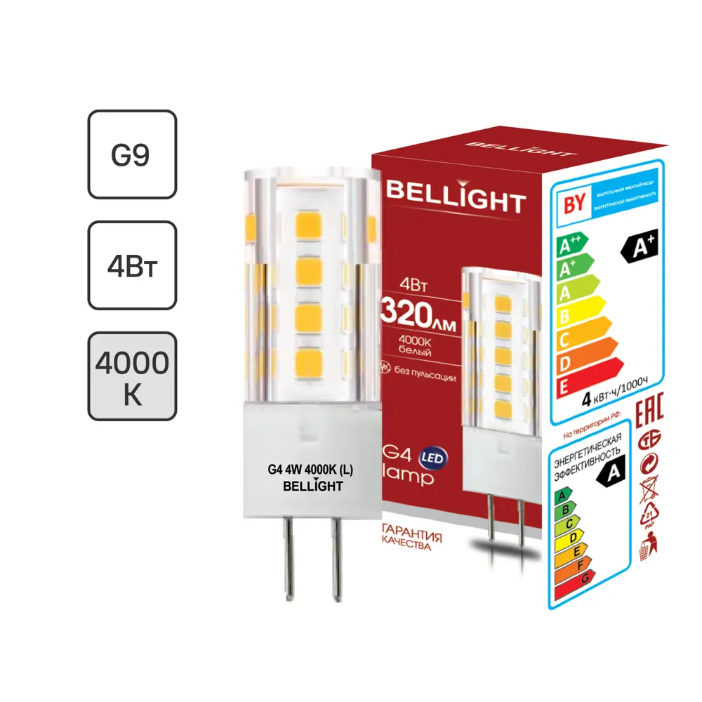 Светодиодная лампа BELLIGHT G4 капсульная для интерьерного освещения 88297906 STLM-0933579