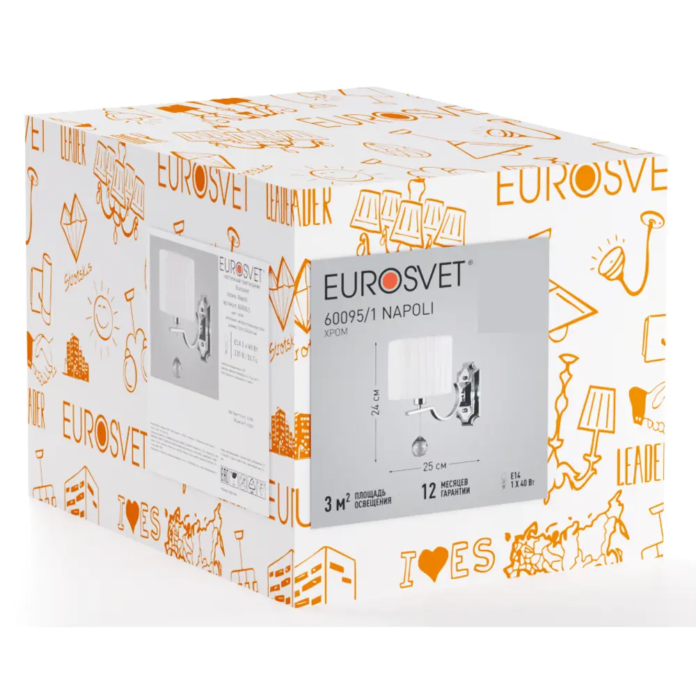 Настенный светильник Eurosvet Napoli, цвет хром 88251005 STLM-2042542  - Вид №6
