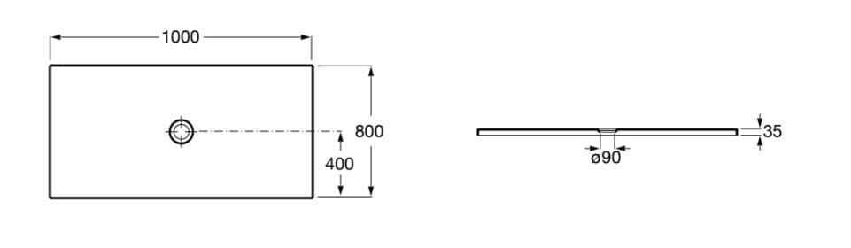Прямоугольный акриловый ультра-плоский поддон для душа Roca Cratos ARCH-00138031 - Вид №41