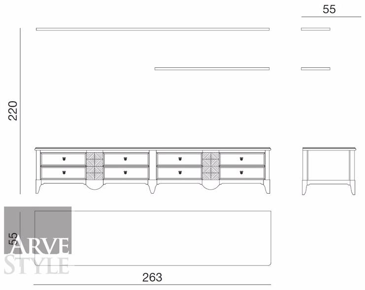 Arvestyle Модульная стенка для хранения из массива дерева Salieri Sl-0647 - Вид №8