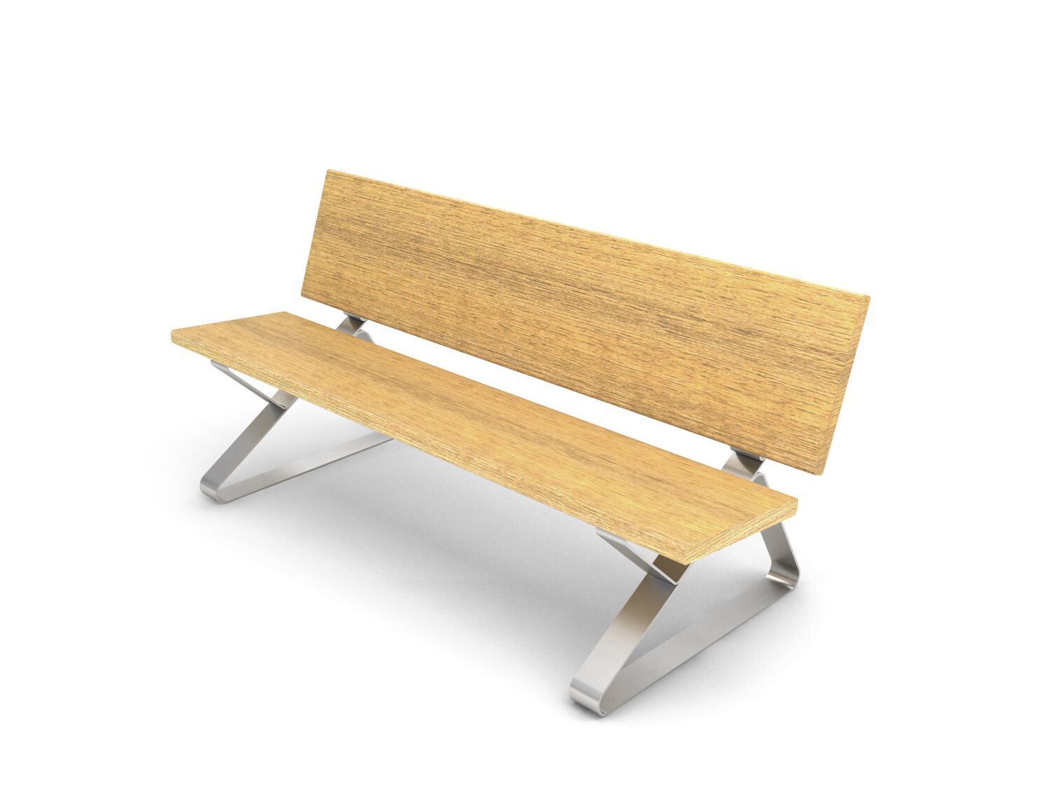 Стальная и деревянная скамья со спинкой Viscio Urban Design TRIA ARCH-00116404 - Вид №6