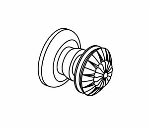 C43-524 C43-524 Ручка и пластина шкафа КЛАССИЧЕСКАЯ ЭЛЕГАНТНОСТЬ Cristal & Bronze ÉLÉGANCE CLASSIQUE