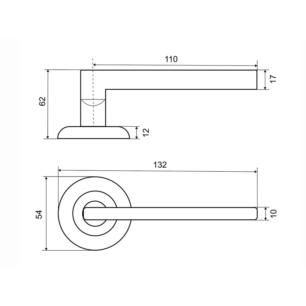 Дверная ручка на розетке Фабрика Замков A 101 AB с гальваническим покрытием 18809668 STLM-0012921 - Вид №7