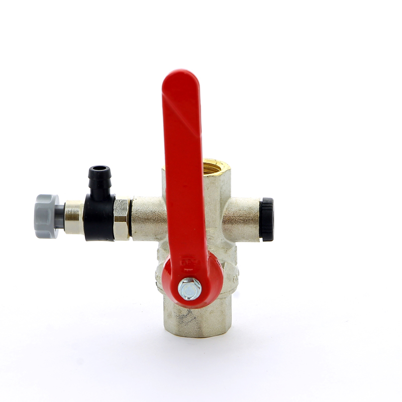 Кран шаровой ВВ с заглушкой и дренажным вентилем EVOLUTION рычаг F.I.V. 1/2" FIV 6022R004 - Вид №1