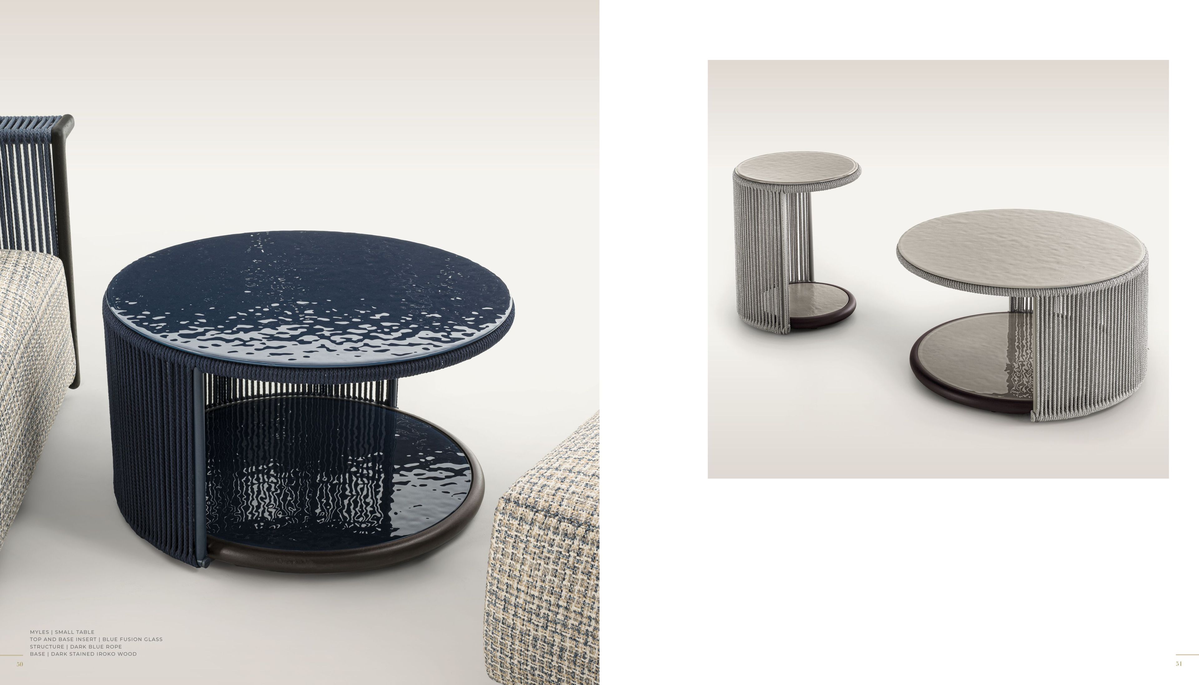 Высокий садовый стол из стекла и ткани Longhi курорт ARCH-00006647 - Вид №1