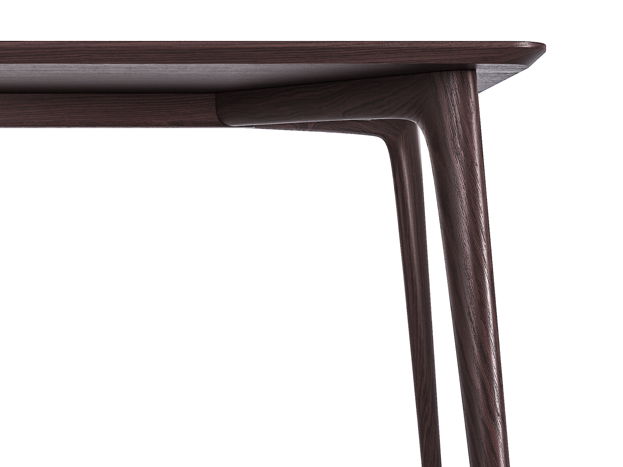 Обеденный стол прямоугольный дуб венге 160 см Iggy THE IDEA  210046 Венге;черный  - Вид №2