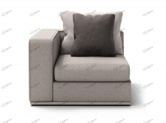 Huppé Угловое кресло из ткани с подлокотниками Chelsea L1050 HUPPE