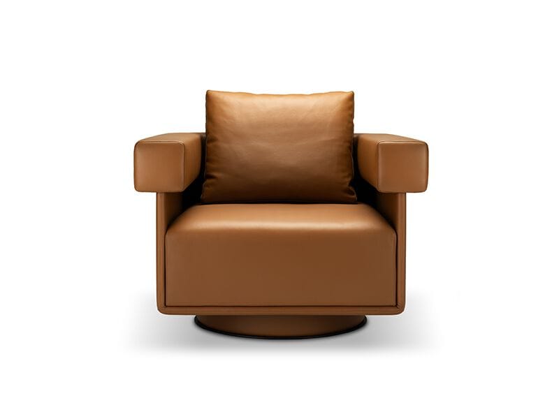 Кожаное вращающееся кресло с подлокотниками HC28 maison CUBE ARCH-00076851 - Вид №1