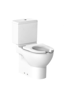 AZ42245000 Унитаз в сборе с двойным выпуском для людей с ограниченной подвижностью (включает чашу, бачок с нижним кормлением и кольцо с передним отверстием) ROCA Meridian