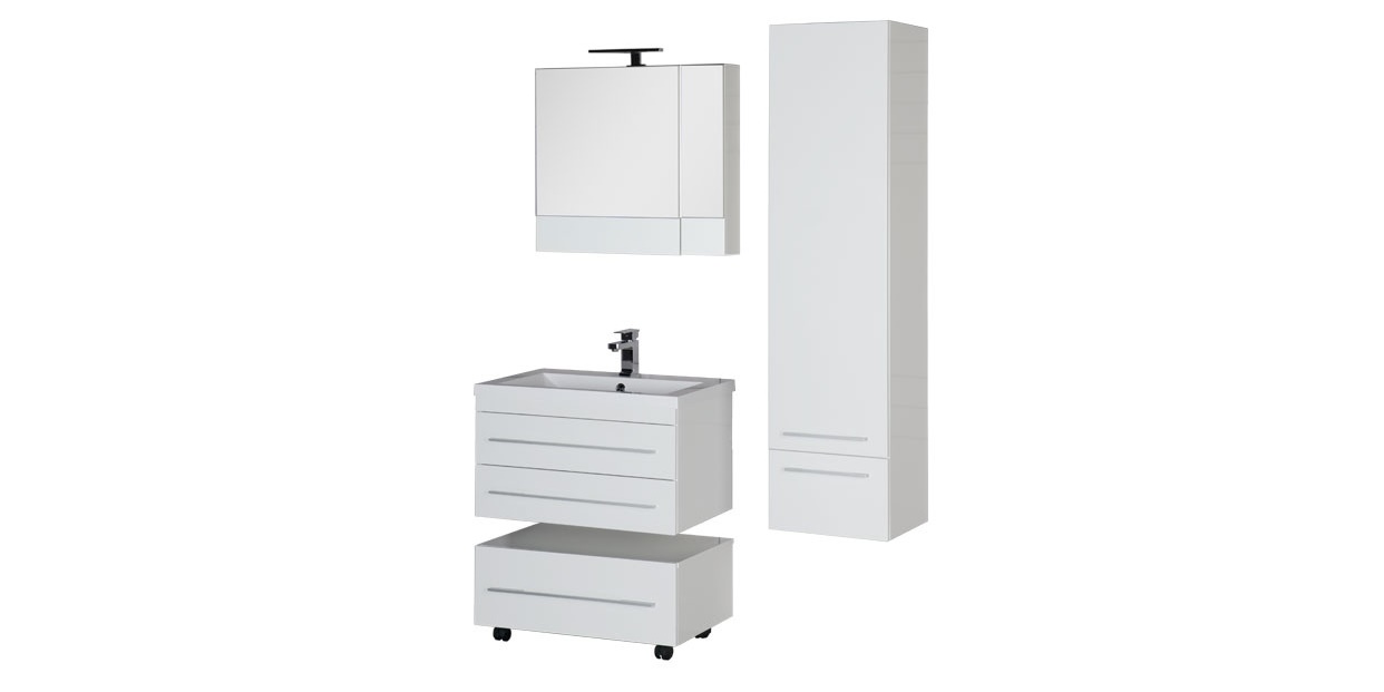 Комплект мебели Aquanet Нота 75 белый (камерино) 00165375 - Вид №1