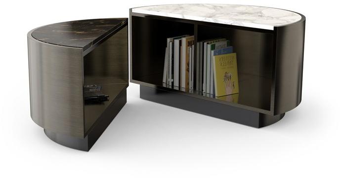 Porustudio Круглый журнальный столик с вещевым ящиком sun-id-1475991 - Вид №1