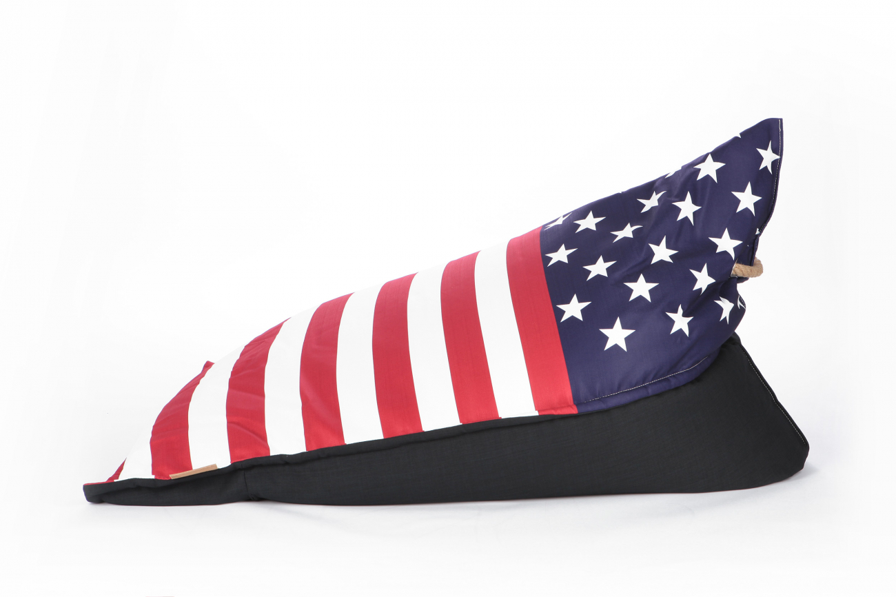 Пуф USA Lazy T американский флаг LAZY LIFE PARIS ДИЗАЙНЕРСКИЕ 051182 Белый;красный;синий;разноцветный  - Вид №3