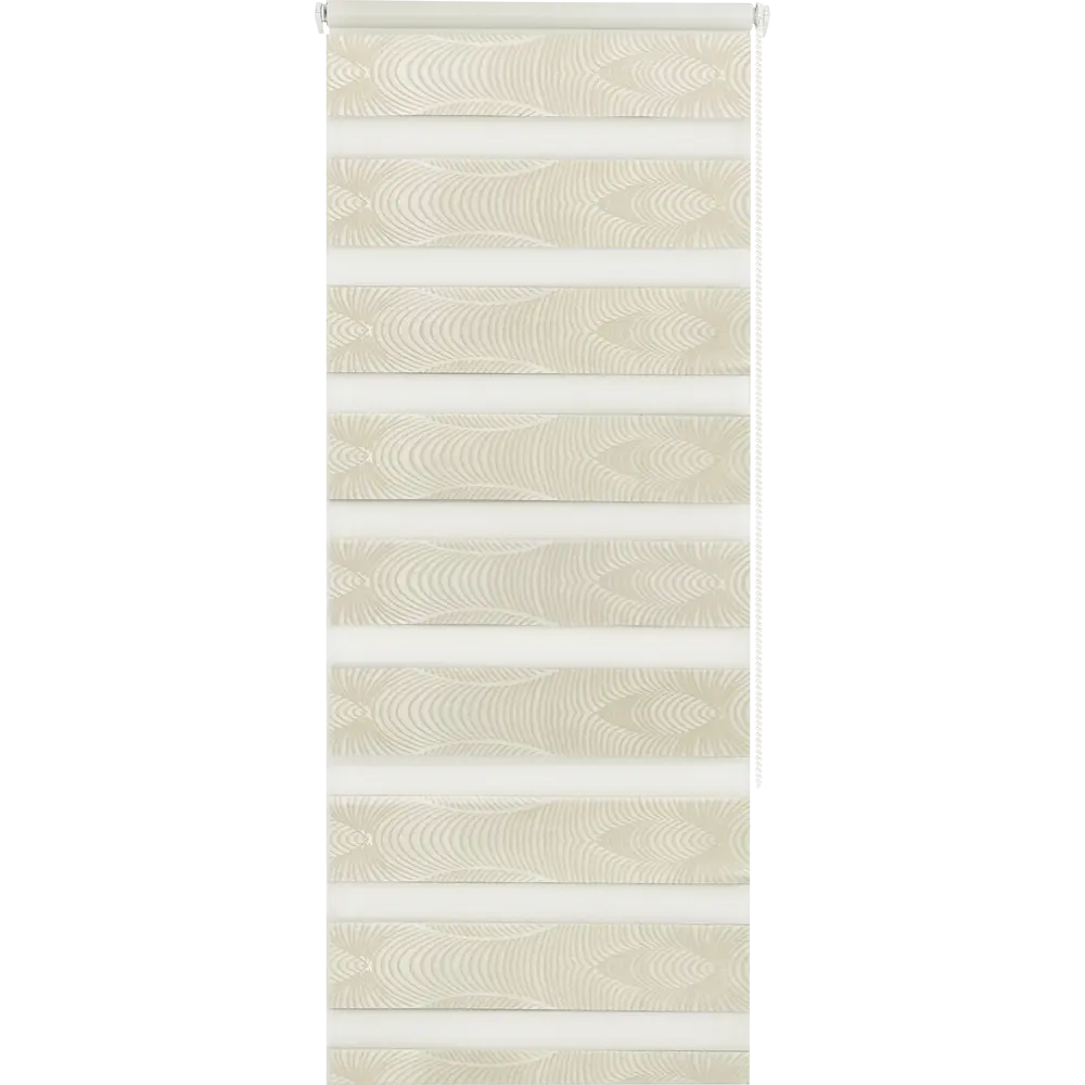 Штора рулонная день-ночь Miamoza Sound Wave 50x160 см, цвет молочный 82614475 STLM-2019933 Santreyd