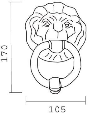 Pasini Дверной молоток из латуни  0940  - Вид №1