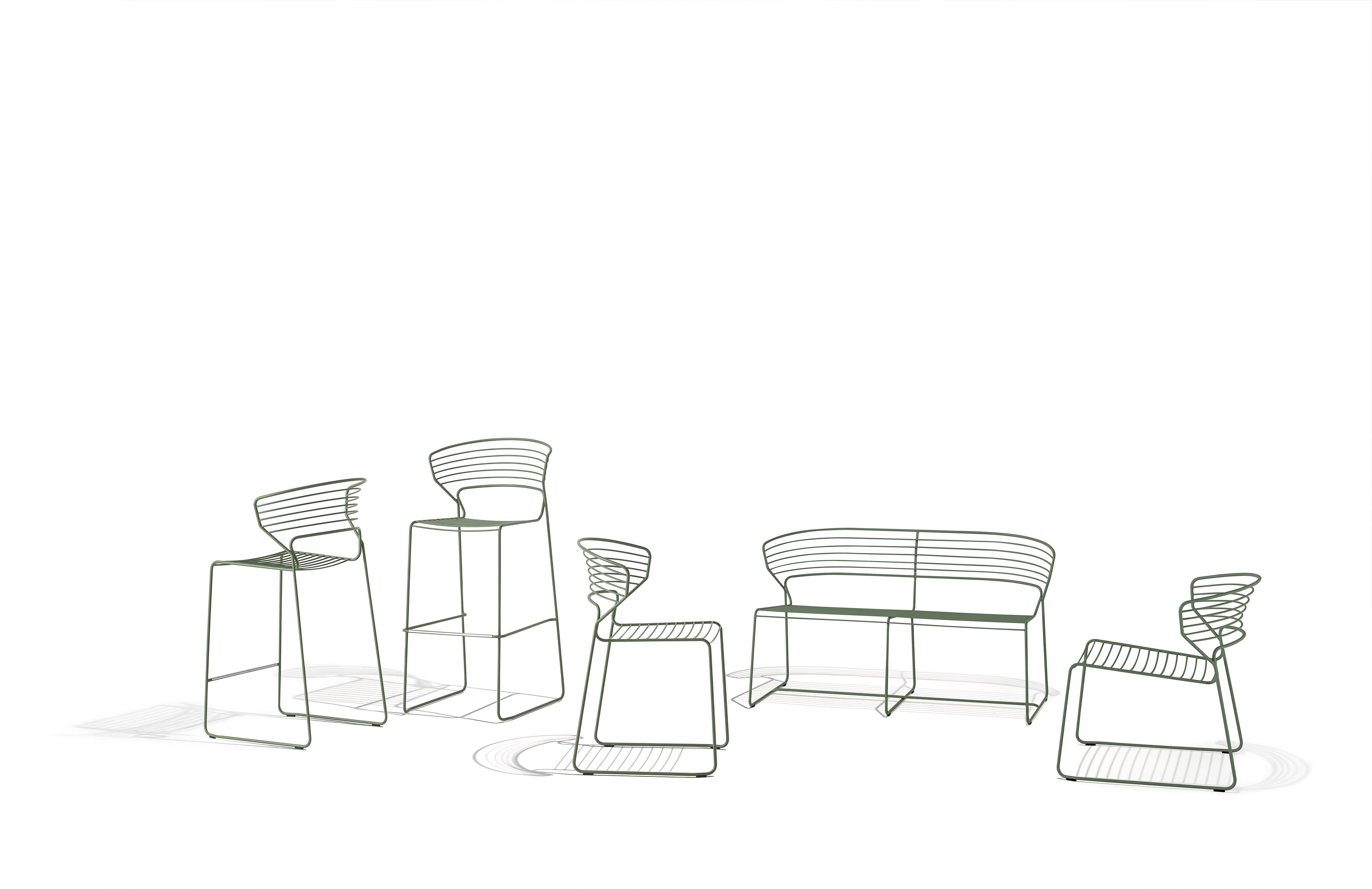 2-местный стальной садовый диван Desalto Koki Wire ARCH-00126204 - Вид №3