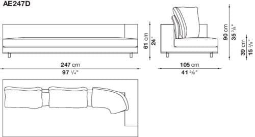 Угловой и секционный диван из ткани Maxalto ARBITER ARCH-00077969 - Вид №10