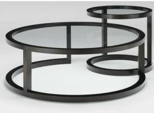 HUGUES CHEVALIER Круглый модульный деревянный журнальный столик Iconic Lid1684