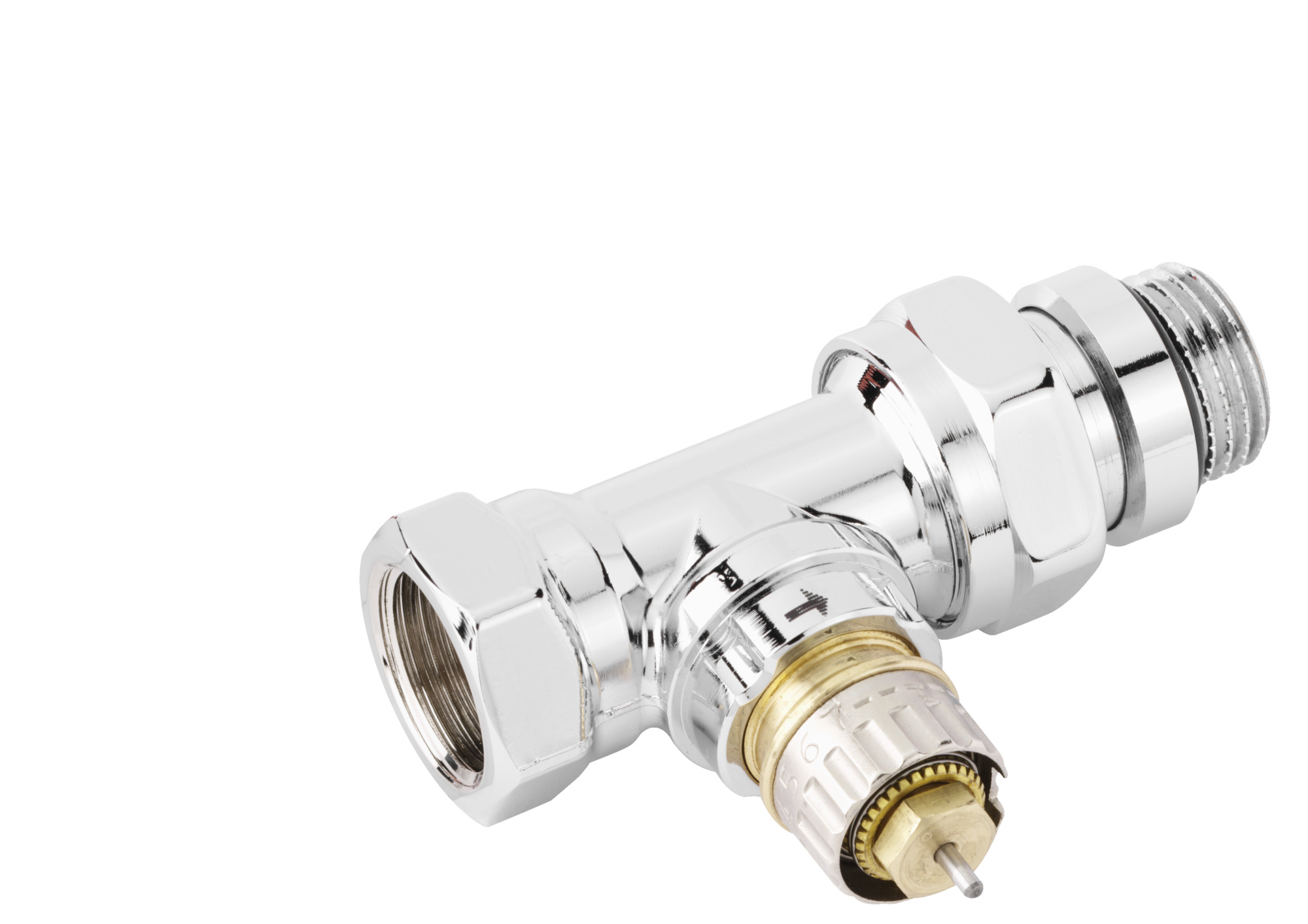 Danfoss Клапан RTR-N/RA-N для двухтрубной системы отопления Клапан термост. RA N углов хром правый 013G4239  - Вид №15