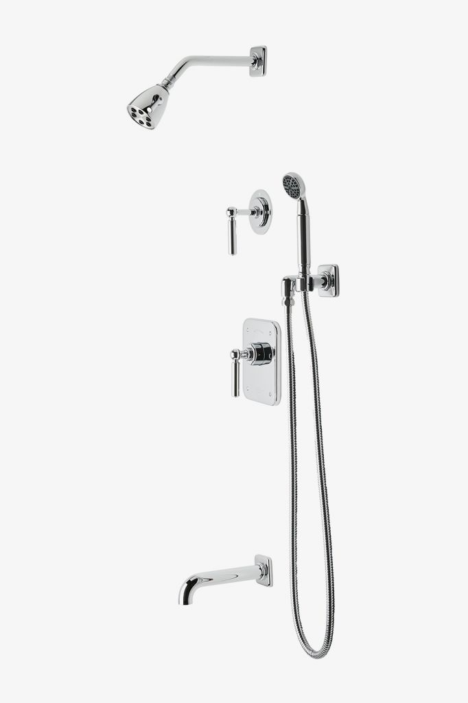 LDSP16 Душевая система Ludlow с балансировкой давления с насадкой для душа 2 3/4 дюйма, ручным душем, изливом ванны и рукояткой отводного рычага Waterworks 