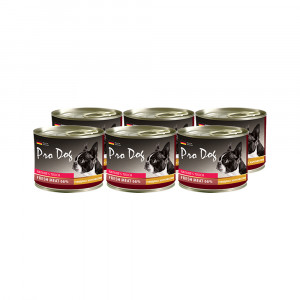 ПР0029839*6 Корм для собак говядина, картофель конс. 200г (упаковка - 6 шт) PRO DOG