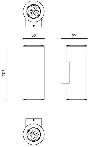 NEXO LUCE Настенный светодиодный проектор для улицы из алюминия Wall-ceiling-floor nexo luce 2644 - Вид №2