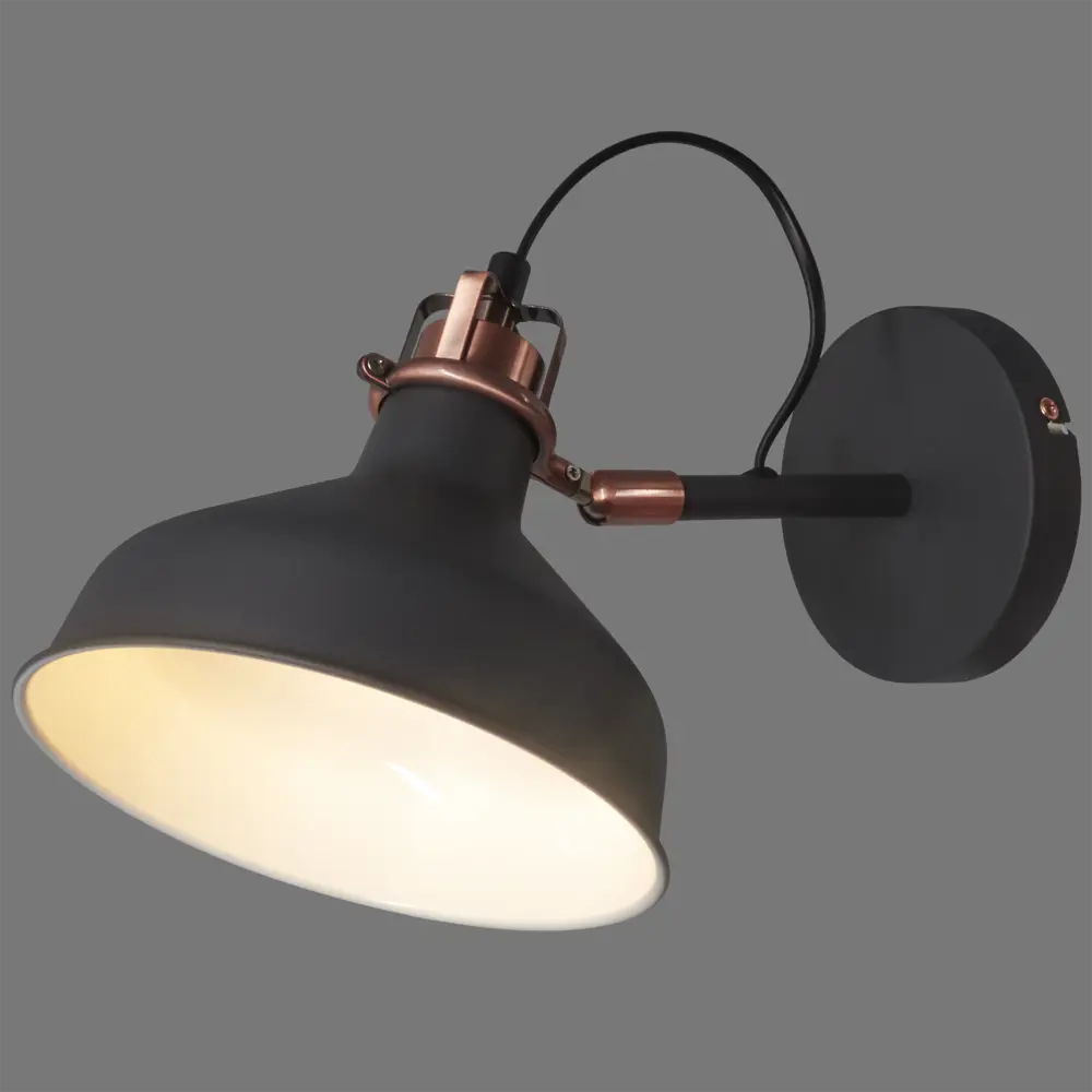 Бра Amsterdam WML-425 1xE27x40 Вт металл цвет чёрный 82055323 STLM-2072586 CAMELION  - Вид №2