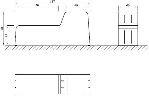 Euroform W Скамейка из металла  4520m, 4525m  - Вид №5
