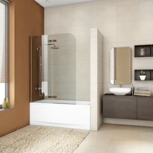 Шторка на ванну 140x160 GV-862AP прозрачное стекло 6 мм GUTEWETTER TREND PEARL