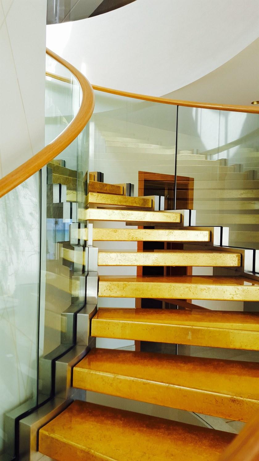 Siller Treppen П-образная самонесущая открытая лестница из металла с двойной конструкцией Cobra sun-id-1465323 - Вид №4