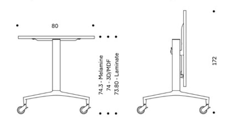 Стол с откидным верхом на колесах IBEBI Ulisses ARCH-00149645 - Вид №3