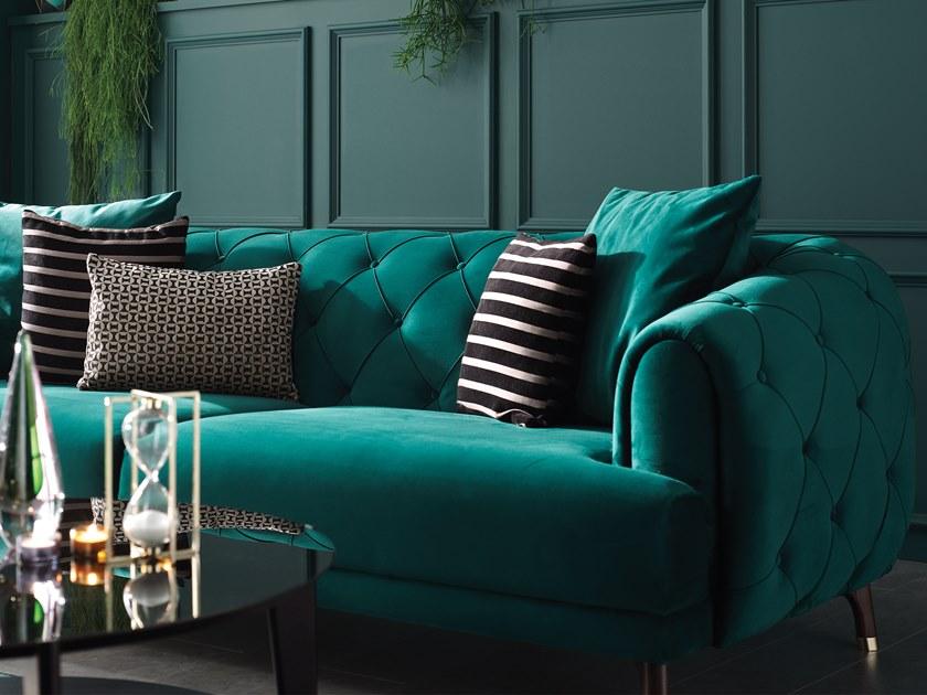 Enza Home Тафтинговый 3-местный диван из ткани Navona sun-id-1516562 - Вид №16