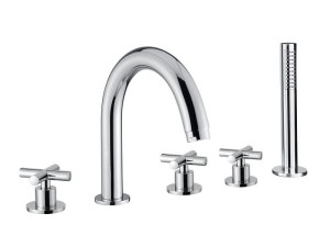 Хромированный латунный кран с 5 отверстиями