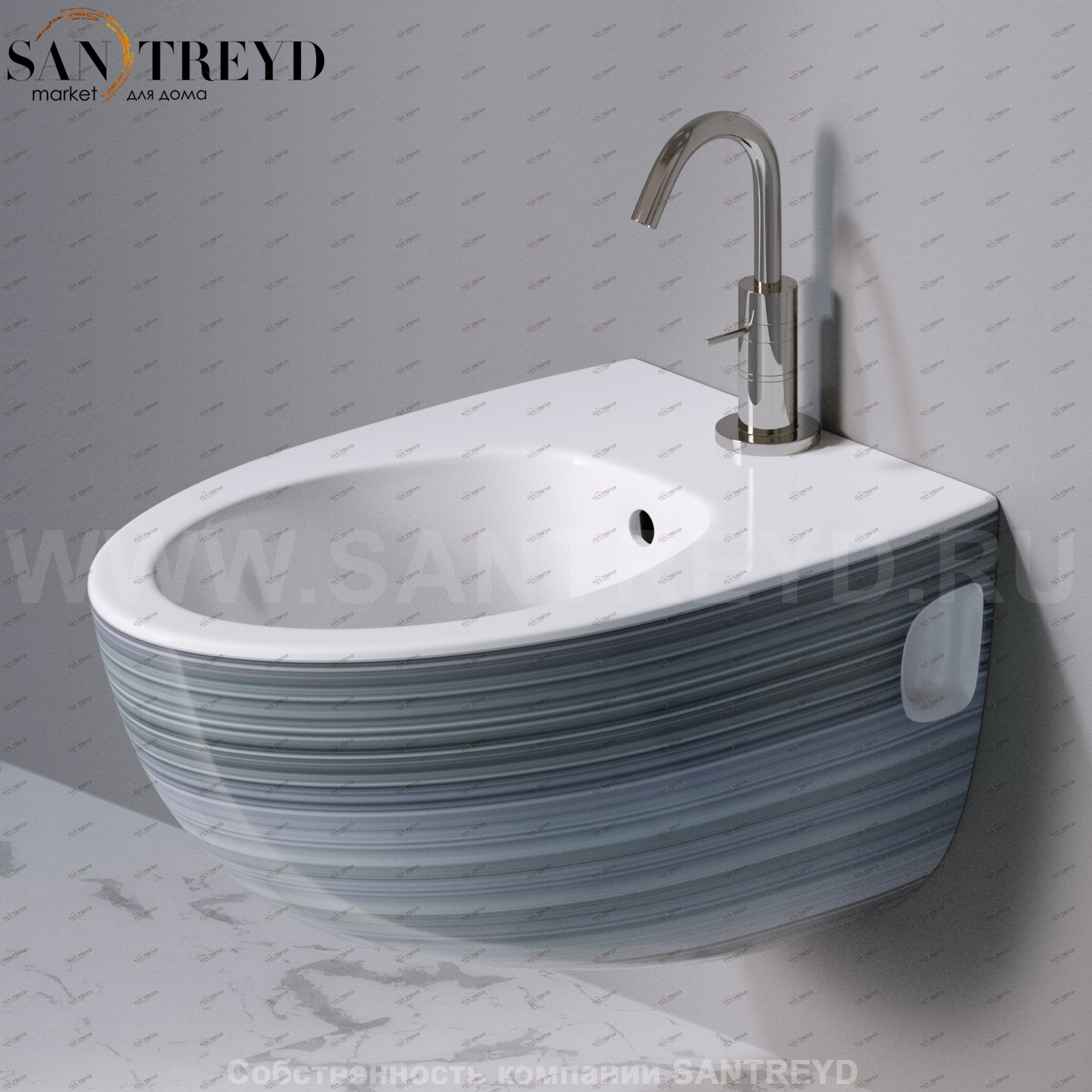 S512431 Биде подвесное OVAL A. e T. Italia AeT ITALIA