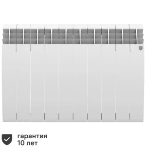 Радиатор секционный Royal Thermo Biliner Alum 500/87 10 секций боковое подключение алюминий белый
