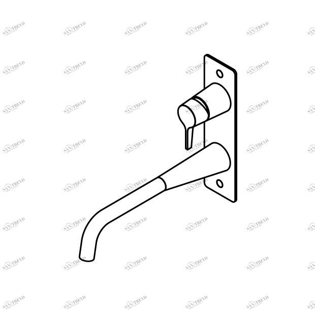 Вулкан. 36 12. Стенка для встроенной раковины Mou Quadrodesign Volcano