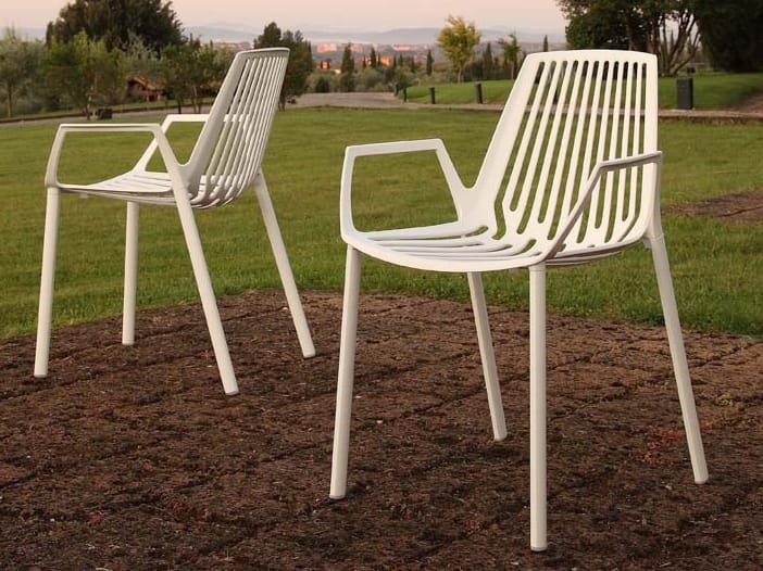 Алюминиевый штабелируемый садовый стул с подлокотниками FAST Omnia Selection ARCH-00071855 - Вид №1