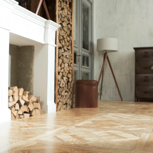 Модульный паркет Goodwin Art H4 Светлый Белёный Дуб Натур с брашью (Текстурированная) 600х600 мм 26006000173 - Вид №3