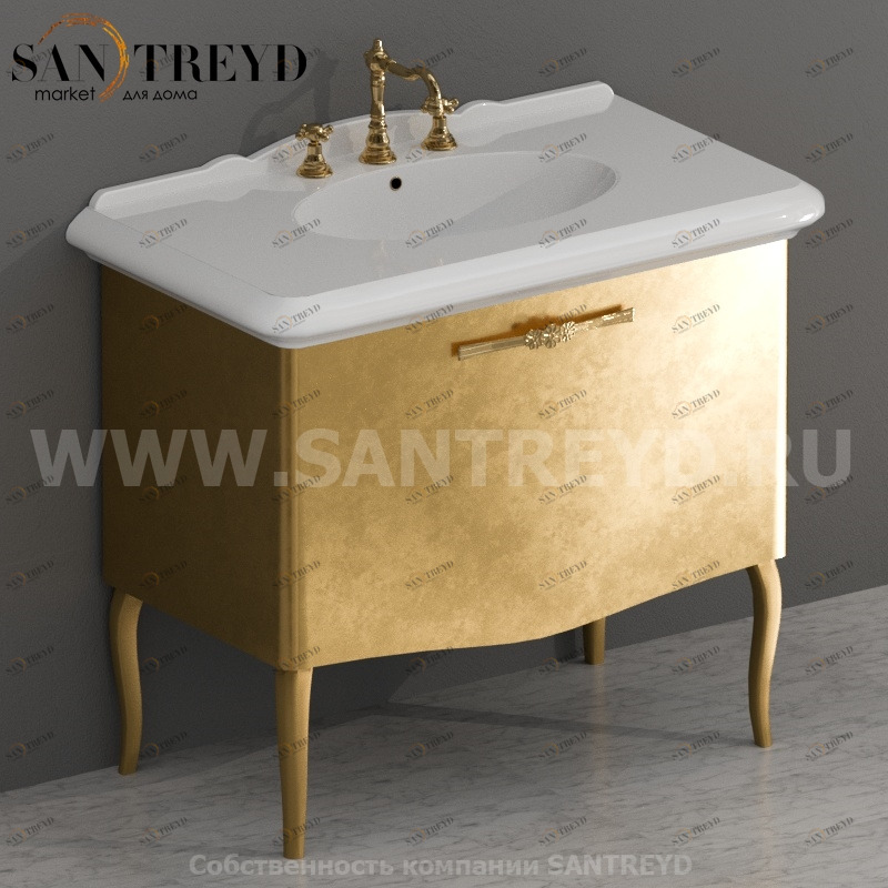 PS100FO Напольная тумба 84 см цвет Медовая патока Globo Paestum Италия Ceramica Globo