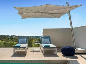 Umbrosa Регулируемый квадратный зонт из анодированного алюминия с боковой стойкой Spectra