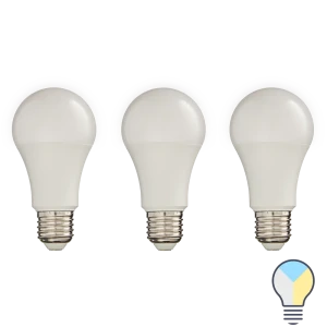 Набор умных ламп светодиодных Wi-Fi Osram Smart Plus E27 220-240 В9.5 Вт груша матовая 1055 лм изменение оттенков белого 3 шт