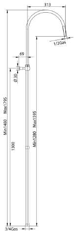 37552400 Держатель верхнего душа Bandini Classic Santreyd - Вид №1