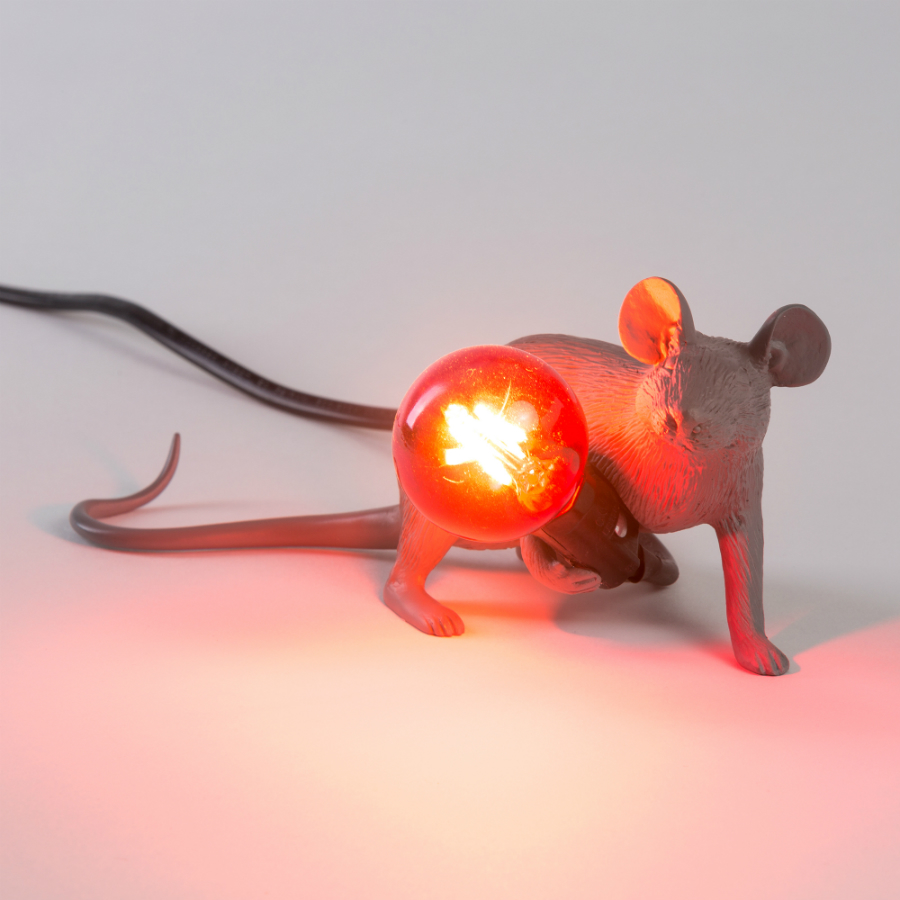 Светильник настольный Mouse Lamp Lyie Down, серый Seletti 14940 - Вид №2