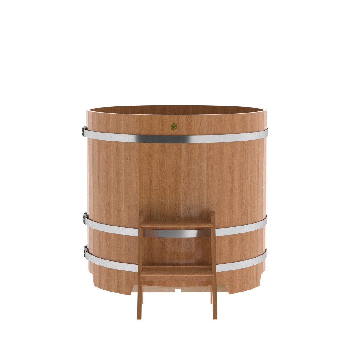 1283 Купель круглая из дуба d=1,17х1,1 натуральная Alyarus  - Вид №3