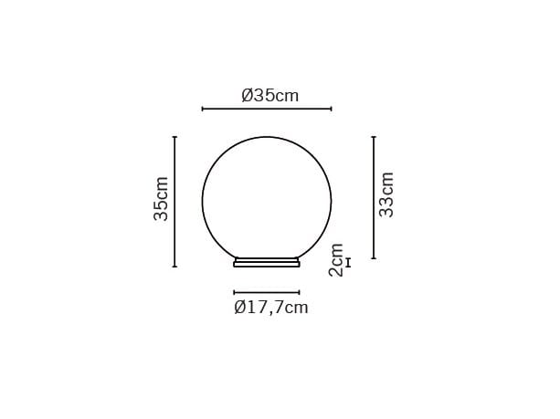 Настольная лампа из дутого стекла Fabbian Lumi Sphere ARCH-00024485 - Вид №11
